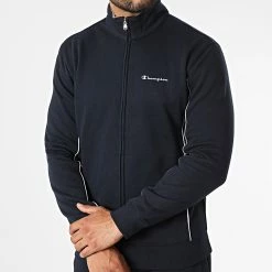 Ensemble Veste Zippée et Pantalon Jogging 218111 Bleu Marine de Champion -Champion Soldes champion 331536 218111 BS501 20220812T135440 03