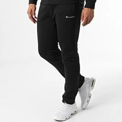 Ensemble Sweat Zippé Et Pantalon Jogging 218112 Noir Gris Anthracite Chiné de Champion -Champion Soldes champion 331539 218112 KK001 20220812T135336 04
