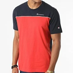 Tee Shirt 217855 Rouge Bleu Marine de Champion