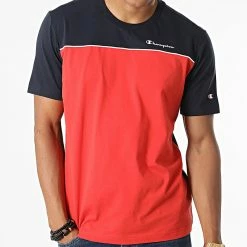 Tee Shirt 217855 Rouge Bleu Marine de Champion 8 Tee Shirt 217855 Rouge Bleu Marine de Champion -Champion Soldes champion 331606 217855 BS518 20220811T150908 03