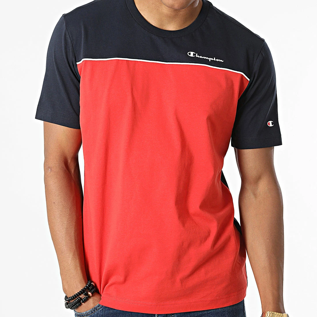 Tee Shirt 217855 Rouge Bleu Marine de Champion 5 Tee Shirt 217855 Rouge Bleu Marine de Champion – Image 3