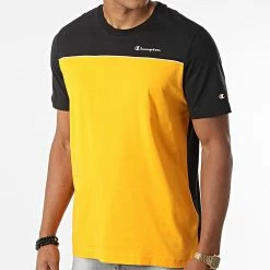 Tee Shirt 217855 Jaune Noir de Champion