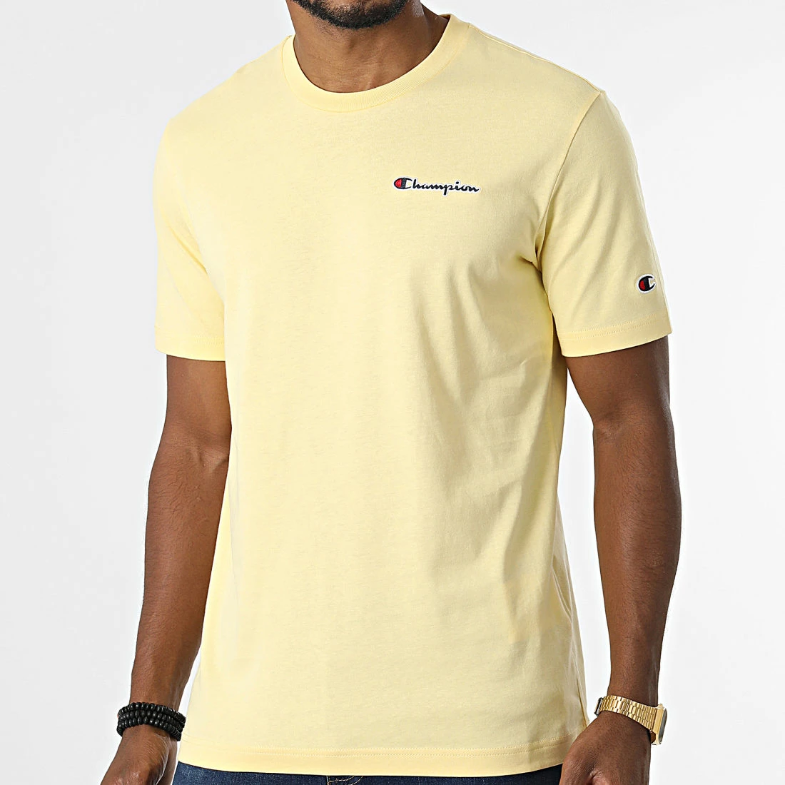 Tee Shirt 218006 Jaune de Champion 3 Tee Shirt 218006 Jaune de Champion