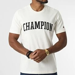 Tee Shirt 217882 Beige de Champion 8 Tee Shirt 217882 Beige de Champion -Champion Soldes champion 331800 217882 YS084 20220811T151706 03