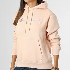 Sweat Capuche Femme 115477 Saumon de Champion -Champion Soldes champion 331801 115477 PS103 20220819T135730 03