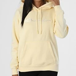 Sweat Capuche Femme 115477 Jaune de Champion -Champion Soldes champion 331802 115477 YS120 20220811T160939 03