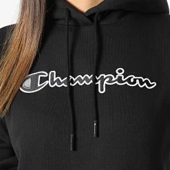 Sweat Capuche Femme 115477 Noir de Champion -Champion Soldes champion 331803 115477 KK001 20220823T145158 02