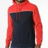 Sweat Zippé Capuche 217851 Bleu Marine Rouge de Champion