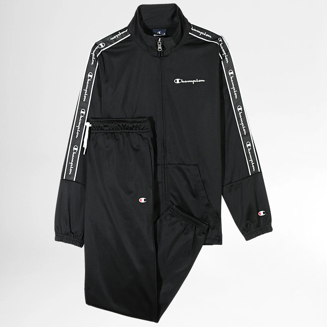 Ensemble de Survetement Enfant A Bandes 306193 Noir de Champion 3 Ensemble de Survetement Enfant A Bandes 306193 Noir de Champion