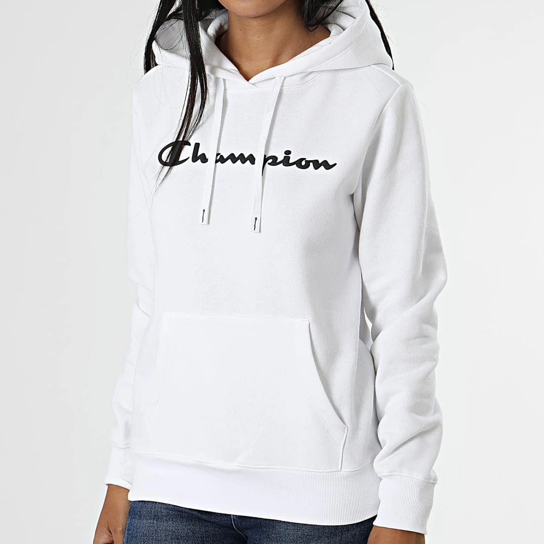 Sweat Capuche Femme 115687 Blanc de Champion 5 Sweat Capuche Femme 115687 Blanc de Champion – Image 3