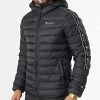 Doudoune Capuche A Bandes 218075 Noir de Champion -Champion Soldes champion 334111 218075 KK001 20220826T150101 01