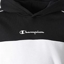 Sweat Capuche Enfant 306143 Blanc Noir de Champion -Champion Soldes champion 334130 306143 KK002 20220908T150936 02