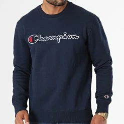 Sweat Crewneck 217859 Bleu Marine de Champion