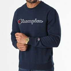 Sweat Crewneck 217859 Bleu Marine de Champion -Champion Soldes champion 336794 217859 BS538 20220916T145653 03