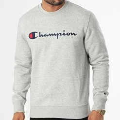 Sweat Crewneck 217859 Gris Chiné de Champion