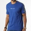 Tee Shirt A Bandes 217834 Bleu de Champion