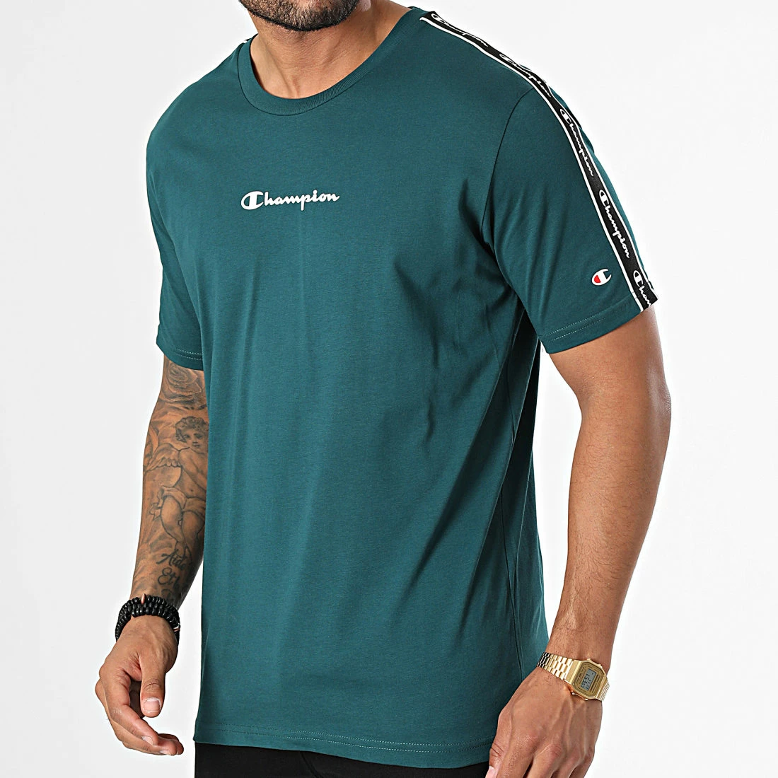 Tee Shirt A Bandes 217834 Vert de Champion 3 Tee Shirt A Bandes 217834 Vert de Champion