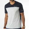 Tee Shirt 217855 Bleu Marine Gris Chiné de Champion -Champion Soldes champion 336905 217855 BS501 20220916T155638 01