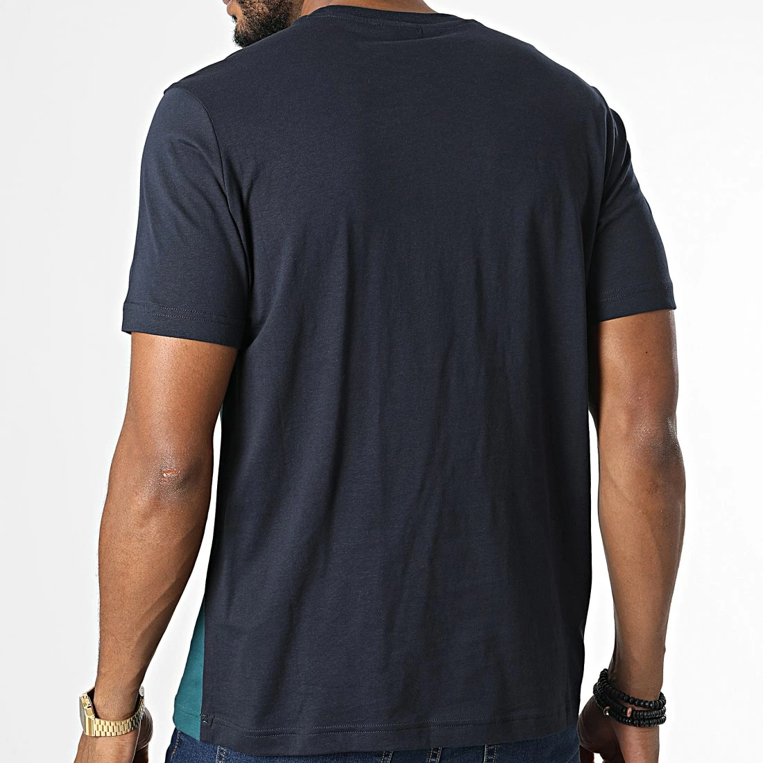 Tee Shirt 217855 Bleu Marine Vert de Champion 6 Tee Shirt 217855 Bleu Marine Vert de Champion – Image 4