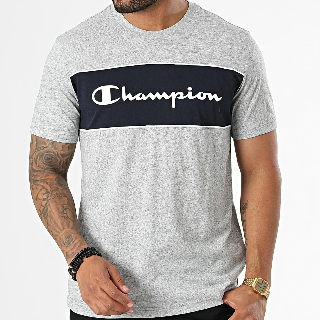 Tee Shirt 217856 Gris Chiné de Champion 5 Tee Shirt 217856 Gris Chiné de Champion – Image 3