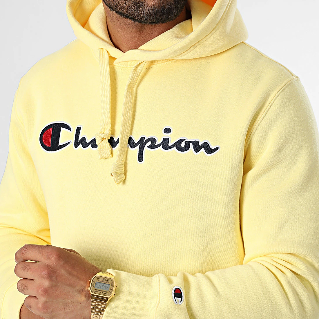 Sweat Capuche 217858 Jaune Clair de Champion 4 Sweat Capuche 217858 Jaune Clair de Champion – Image 2