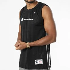 Débardeur A Bandes 217840 Noir de Champion -Champion Soldes champion 337686 217840 KK001 20221003T151211 03