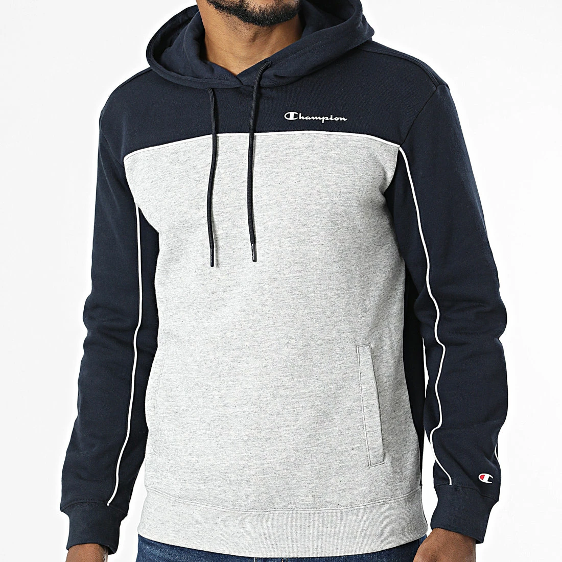 Sweat Capuche 217850 Gris Chiné Bleu Marine de Champion 3 Sweat Capuche 217850 Gris Chiné Bleu Marine de Champion