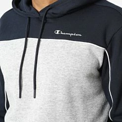 Sweat Capuche 217850 Gris Chiné Bleu Marine de Champion 7 Sweat Capuche 217850 Gris Chiné Bleu Marine de Champion -Champion Soldes champion 337688 217850 BS501 20221003T151032 02