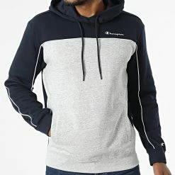 Sweat Capuche 217850 Gris Chiné Bleu Marine de Champion 8 Sweat Capuche 217850 Gris Chiné Bleu Marine de Champion -Champion Soldes champion 337688 217850 BS501 20221003T151034 03