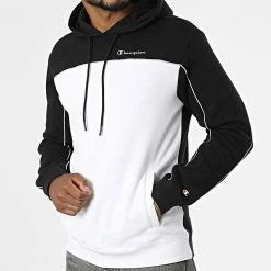 Sweat Capuche 217850 Blanc Noir de Champion 8 Sweat Capuche 217850 Blanc Noir de Champion -Champion Soldes champion 337691 217850 KK002 20220929T160410 03