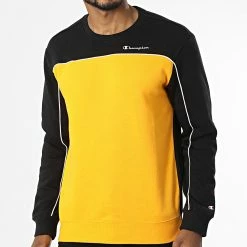 Sweat Crewneck 217852 Jaune Noir de Champion