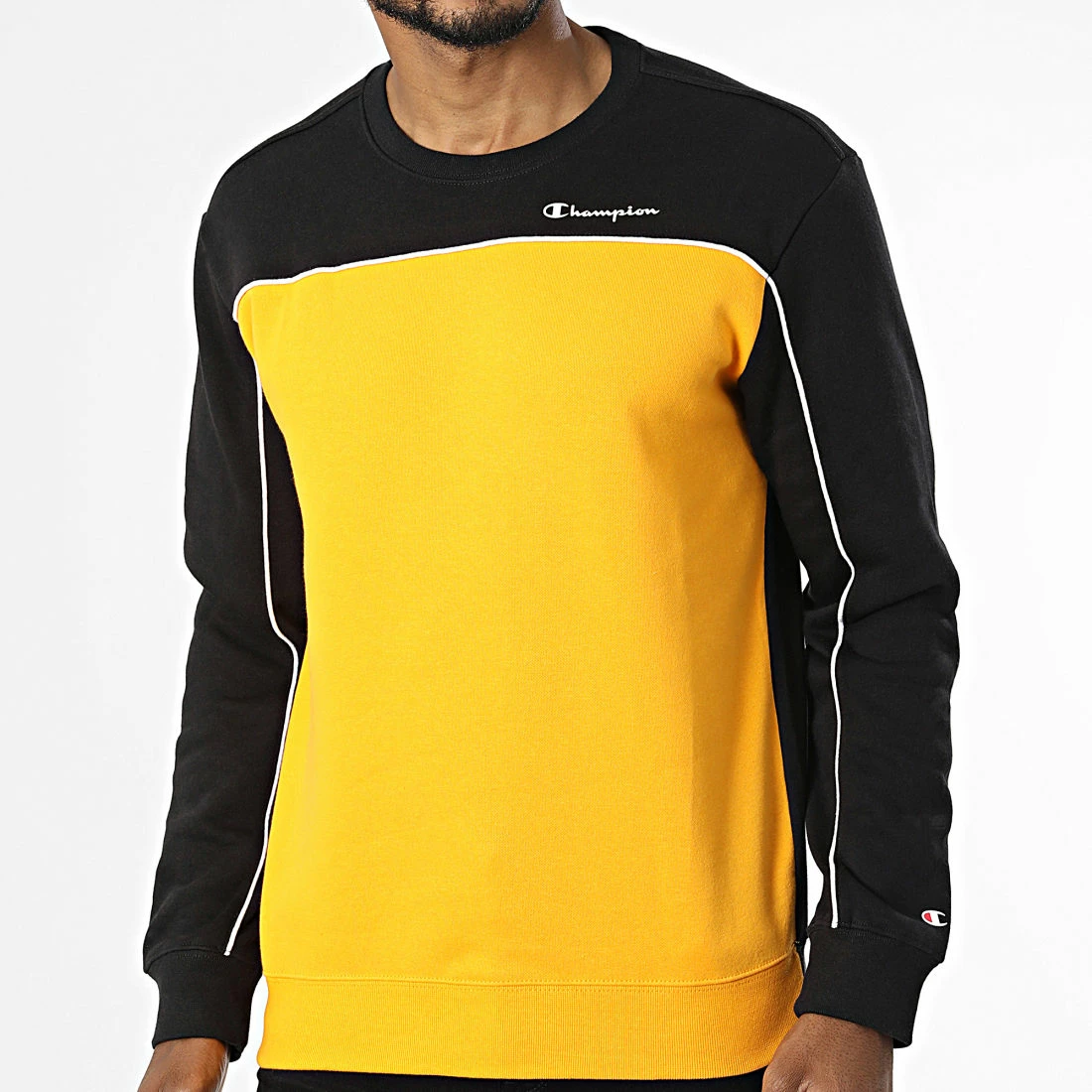 Sweat Crewneck 217852 Jaune Noir de Champion 3 Sweat Crewneck 217852 Jaune Noir de Champion