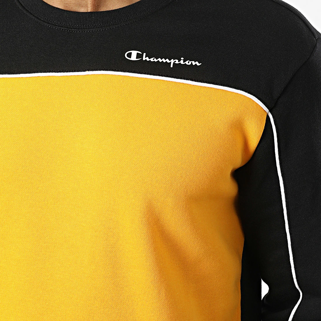 Sweat Crewneck 217852 Jaune Noir de Champion 4 Sweat Crewneck 217852 Jaune Noir de Champion – Image 2