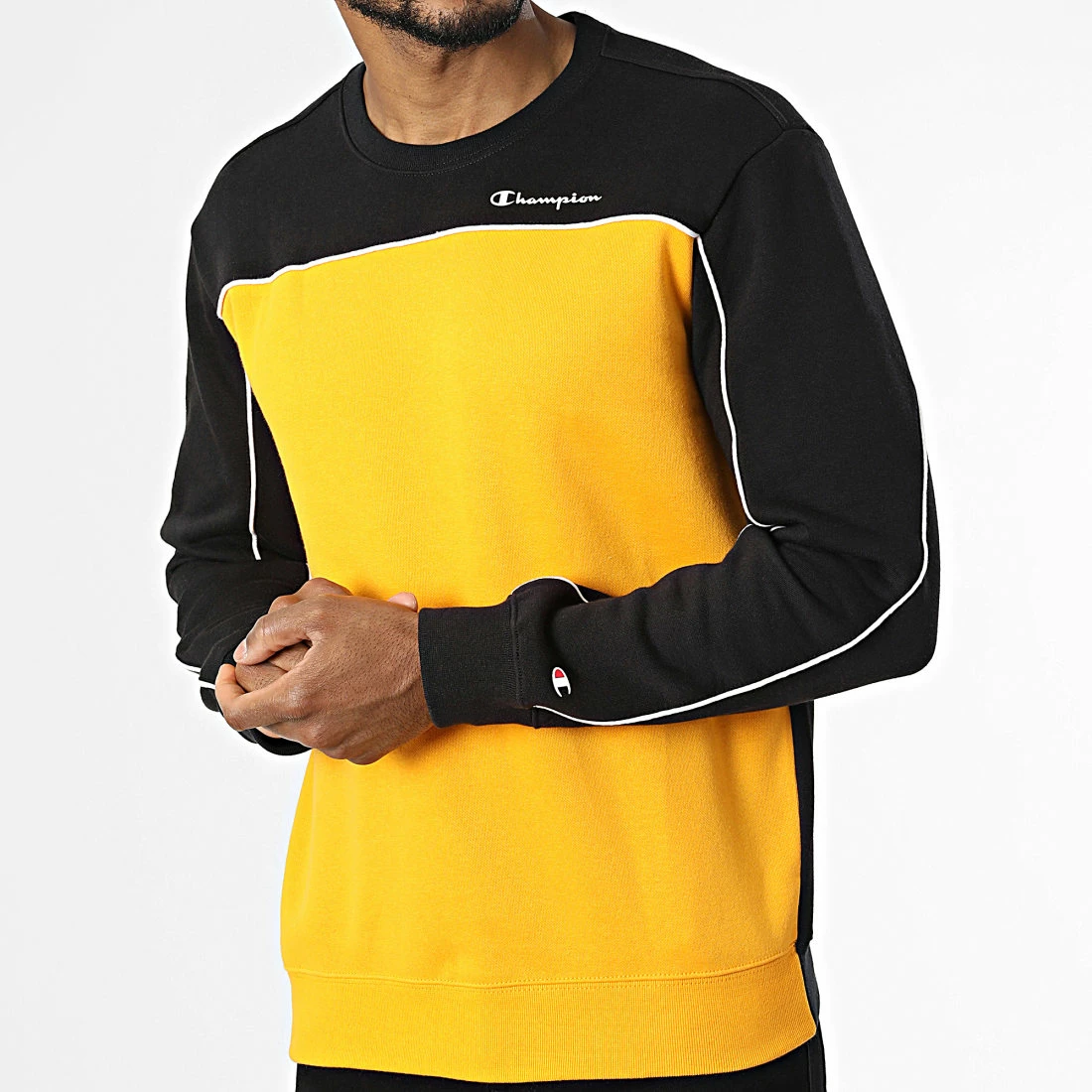 Sweat Crewneck 217852 Jaune Noir de Champion 5 Sweat Crewneck 217852 Jaune Noir de Champion – Image 3