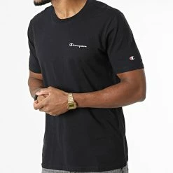Tee Shirt 218292 Noir de Champion -Champion Soldes champion 337697 218292 KK001 20221003T151227 03