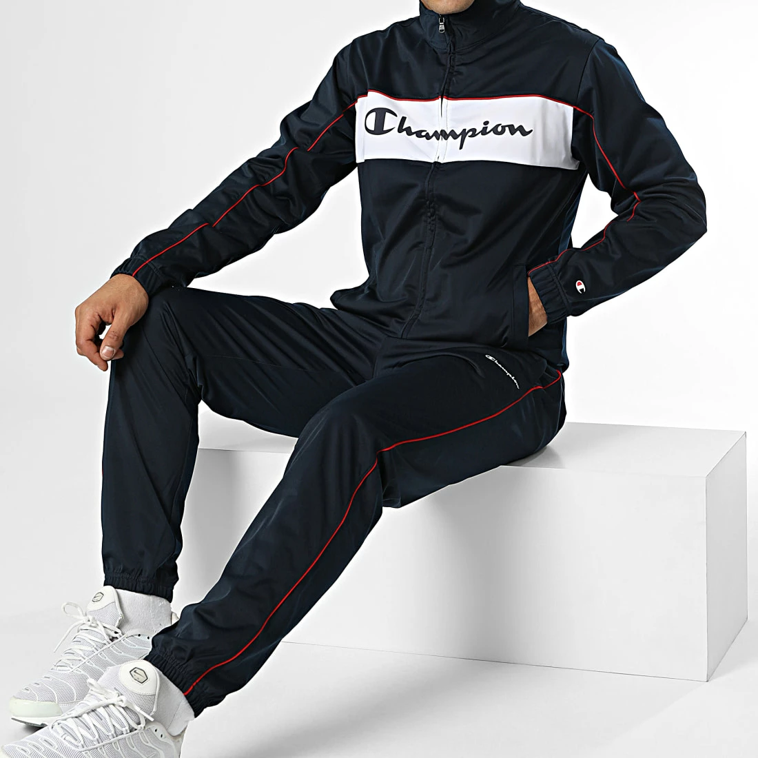 Ensemble Veste Et Pantalon Jogging 218100 Bleu Marine de Champion 3 Ensemble Veste Et Pantalon Jogging 218100 Bleu Marine de Champion