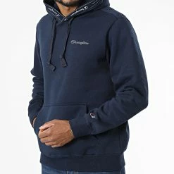 Sweat Capuche A Bande 217869 Bleu Marine de Champion -Champion Soldes champion 339301 217869 BS538 20221003T151002 03