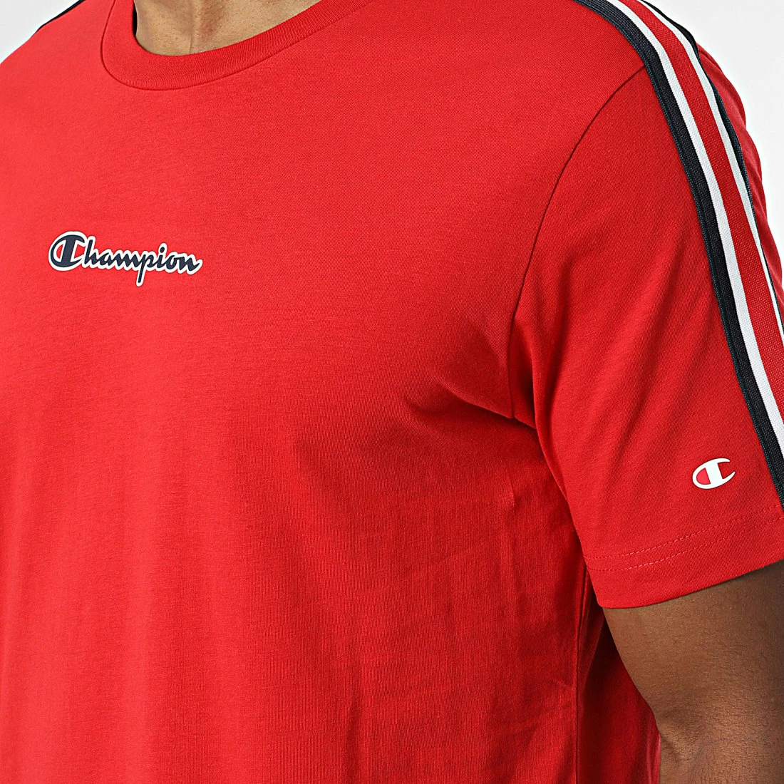 Tee Shirt A Bandes 217848 Rouge de Champion 4 Tee Shirt A Bandes 217848 Rouge de Champion – Image 2