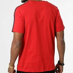 Tee Shirt A Bandes 217848 Rouge de Champion 9 Tee Shirt A Bandes 217848 Rouge de Champion -Champion Soldes champion 339313 217848 RS053 20221003T150626 04