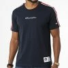 Tee Shirt A Bandes 217848 Bleu Marine de Champion 1 Tee Shirt A Bandes 217848 Bleu Marine de Champion -Champion Soldes champion 339314 217848 BS501 20221003T150854 01
