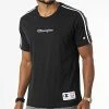 Tee Shirt A Bandes 217848 Noir de Champion