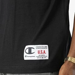 Tee Shirt A Bandes 217848 Noir de Champion 7 Tee Shirt A Bandes 217848 Noir de Champion -Champion Soldes champion 339330 217848 KK001 20220929T160303 02