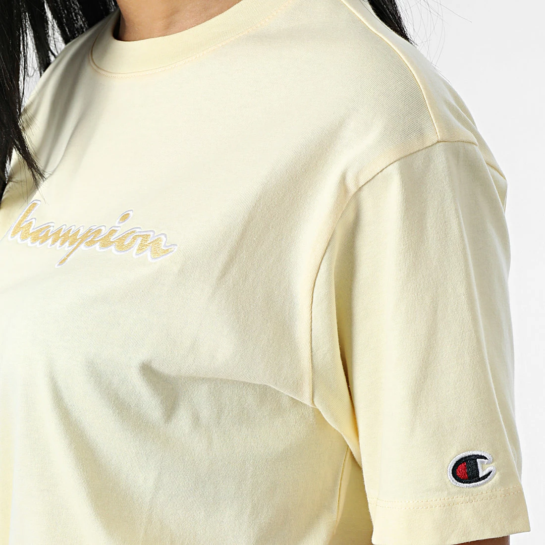 Tee Shirt Femme 115496 Jaune de Champion 4 Tee Shirt Femme 115496 Jaune de Champion – Image 2