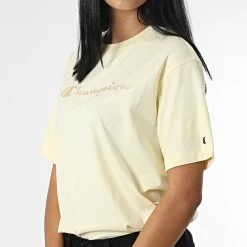 Tee Shirt Femme 115496 Jaune de Champion 8 Tee Shirt Femme 115496 Jaune de Champion -Champion Soldes champion 339471 115496 YS120 20221031T154913 03
