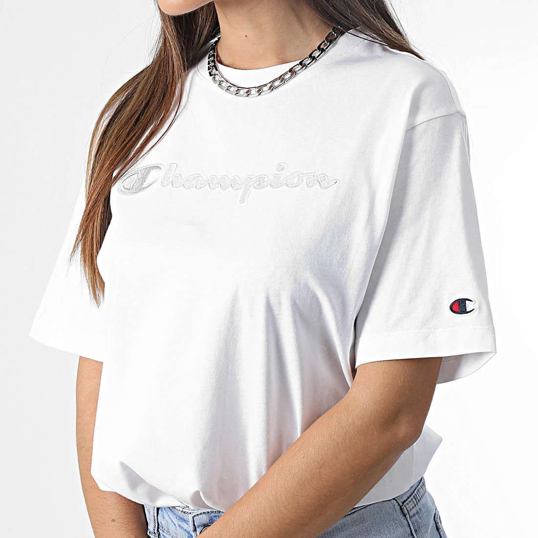 Tee Shirt Femme 115496 Blanc de Champion 5 Tee Shirt Femme 115496 Blanc de Champion – Image 3