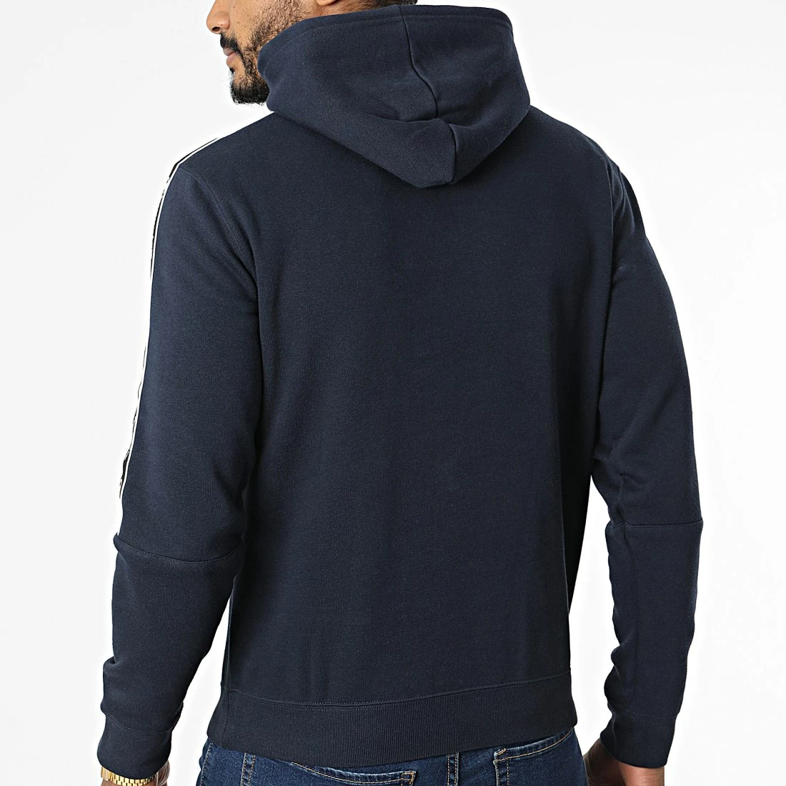 Sweat Capuche A Bandes 217831 Bleu Marine de Champion 6 Sweat Capuche A Bandes 217831 Bleu Marine de Champion – Image 4