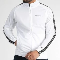 Ensemble De Survetement A Bandes 218098 Blanc Bleu Marine de Champion 8 Ensemble De Survetement A Bandes 218098 Blanc Bleu Marine de Champion -Champion Soldes champion 339696 218098 WW001 20220929T163855 03