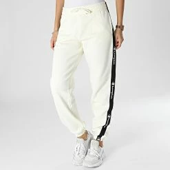 Pantalon Jogging A Bandes Femme 115576 Beige de Champion