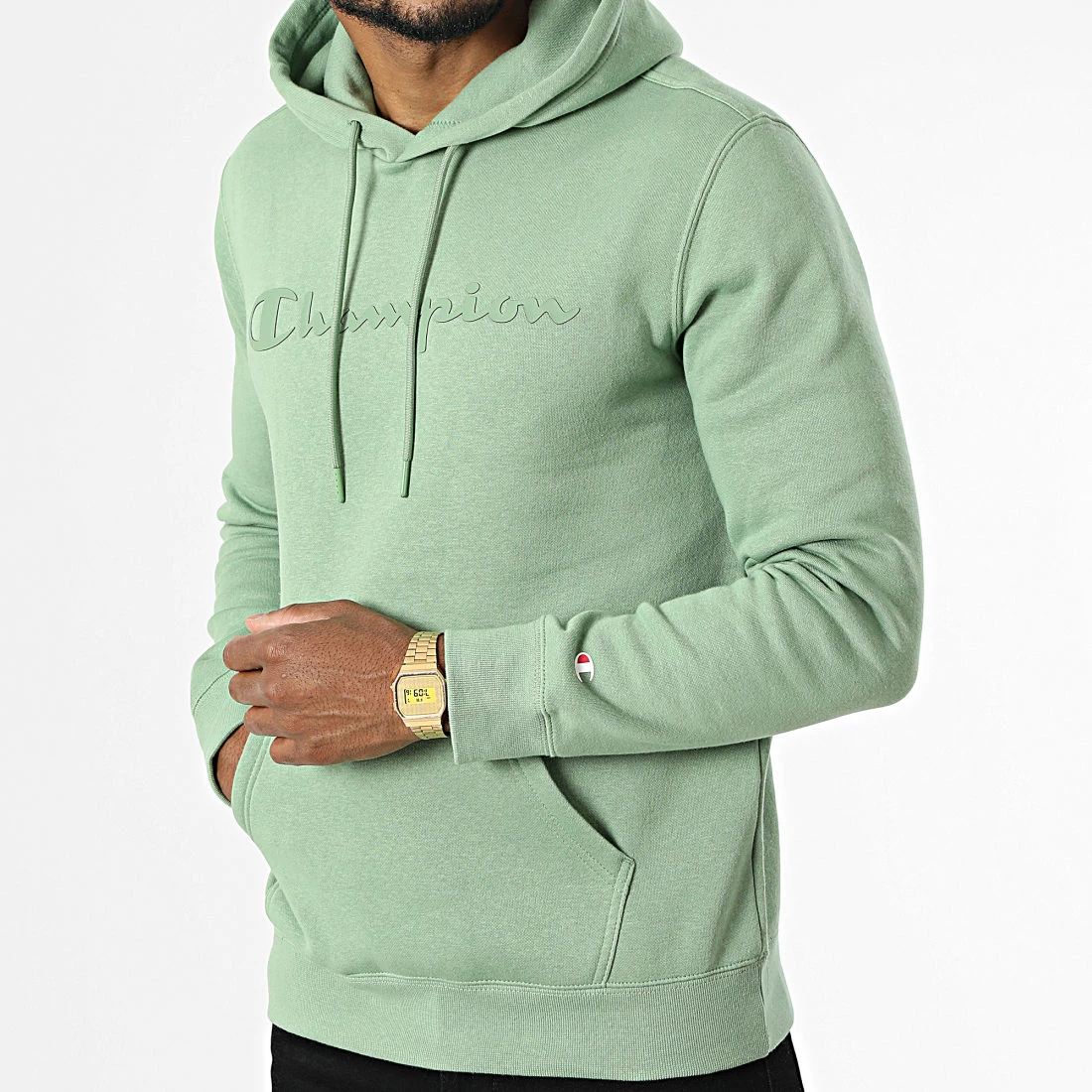 Sweat Capuche 218282 Vert Clair de Champion 5 Sweat Capuche 218282 Vert Clair de Champion – Image 3