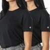 Lot De 2 Tee Shirts Femme 115423 Noir de Champion 2 Lot De 2 Tee Shirts Femme 115423 Noir de Champion -Champion Soldes champion 340022 115423 KK001 20221031T143542 01